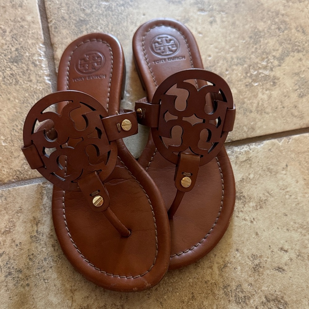 Tory Burch Tan Leather Sandals